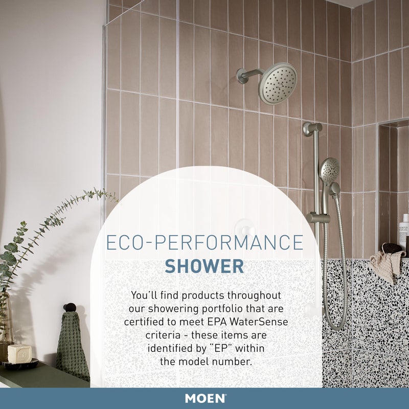 Moen Chrome Eco-Performance 5-Function Handheld Removable Shower Head, Adjustable 30-Inch Slide Bar and 69-Inch Long Hose, 3558EP - Image 3